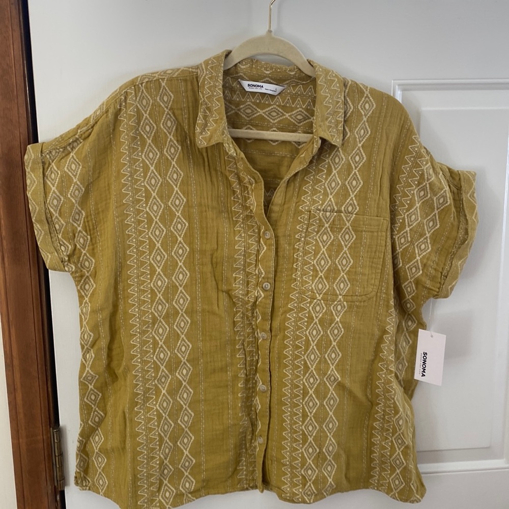 New with tags Sonoma shirt 100% cotton lined